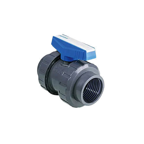 شیر توپی مهره دار دنده پیمتاش شیر توپی مهره دار دو سر دنده UPVC سایز 1/2 2 پیمتاش - Image 1